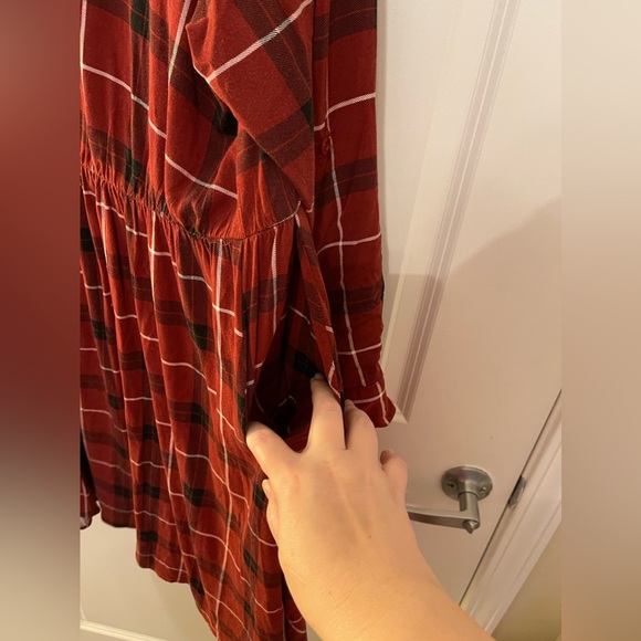 Torrid red plaid dress size 2 (18/20) - Picture 4 of 7